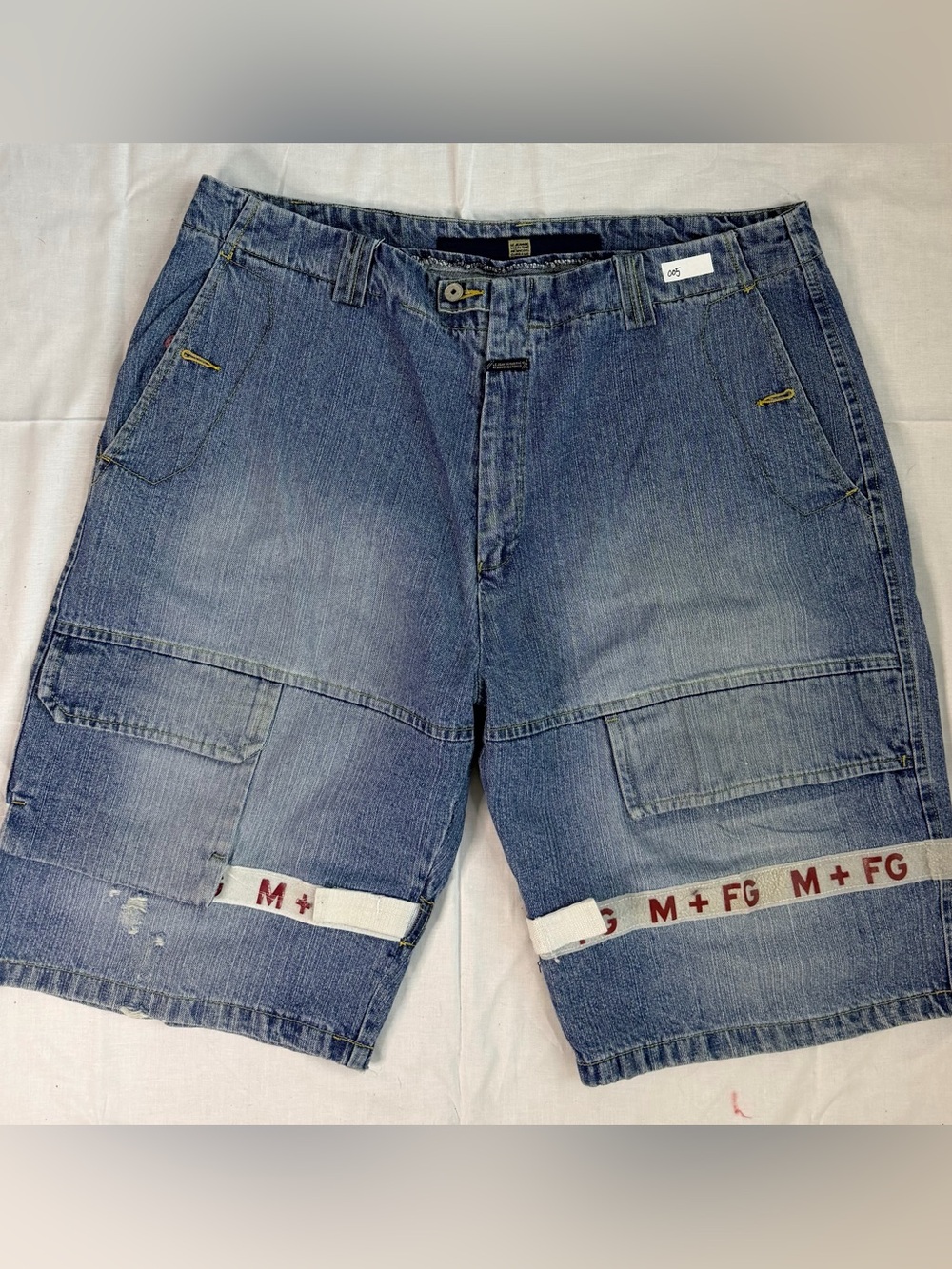 Marithe Francois Girbaud Y2K Denim Utility Cargo Shorts Size 42 M+FG